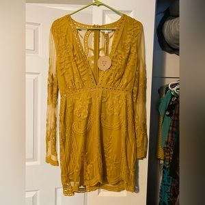 Honey Punch lace mini dress
